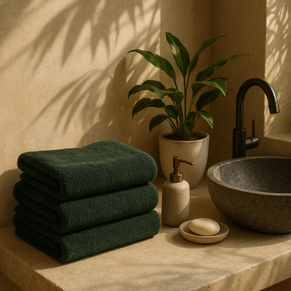 Heavyweight cotton bath towels | 2pcs (55x28in)