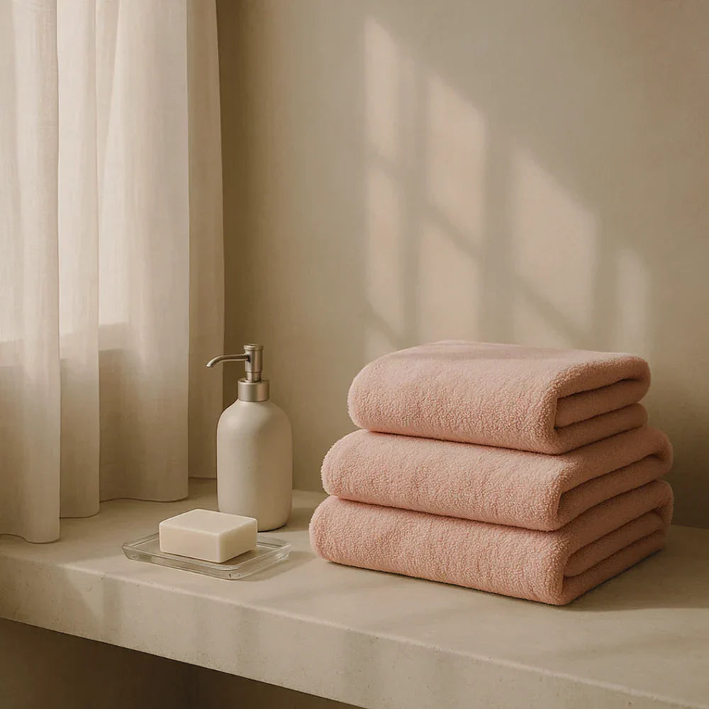 Heavyweight cotton bath towels | 2pcs (55x28in)